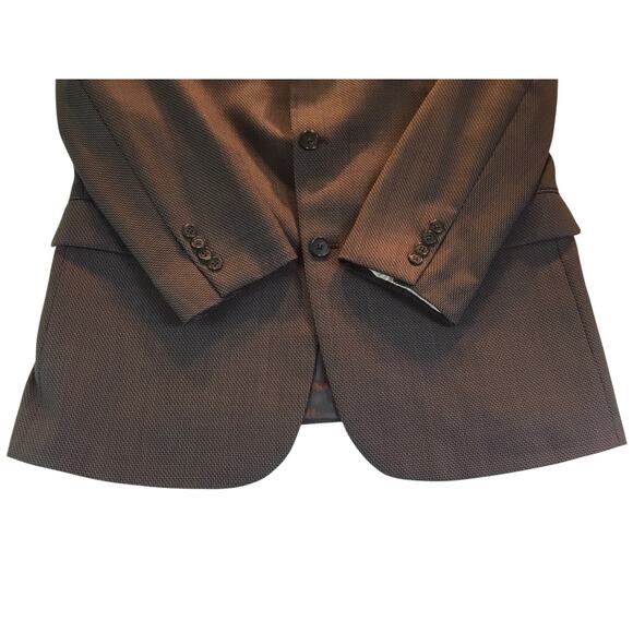 Kenneth Cole Reaction Sport Coat 42R Brown Tweed Blazer - Picture 11 of 12